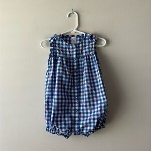 Carters one piece baby girl body‎ suit color blue and white size 24M